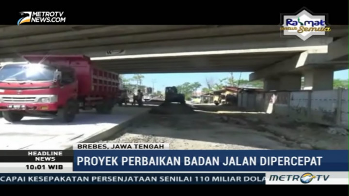 Jelang Arus Mudik, Proyek Perbaikan Underpass Brebes-Purwokerto Terus Dikebut