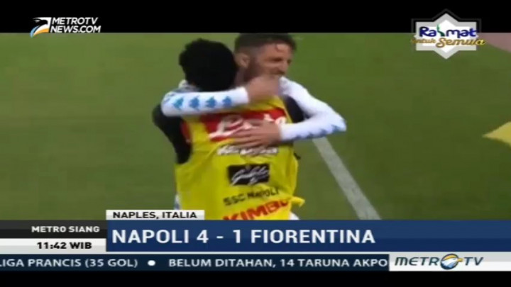 Napoli Menang Telak atas Fiorentina