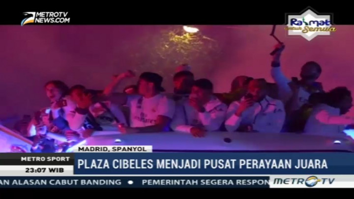 Real Madrid Rayakan Gelar Juara La Liga di Plaza Cibeles