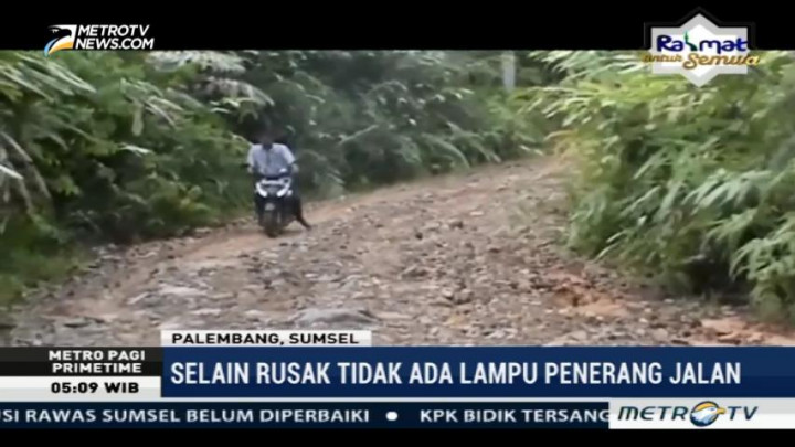 Selain Rusak, Jalur Alternatif di Sumsel Minim Penerang Jalan
