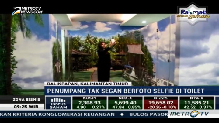 Bandara Sepinggan Hadirkan Toilet Bernuansa Pantai