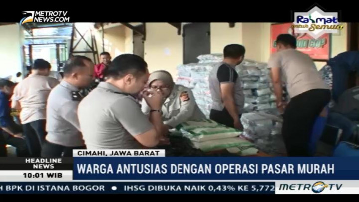Jelang Ramadan, Polres Cimahi dan Bulog Gelar Pasar Murah