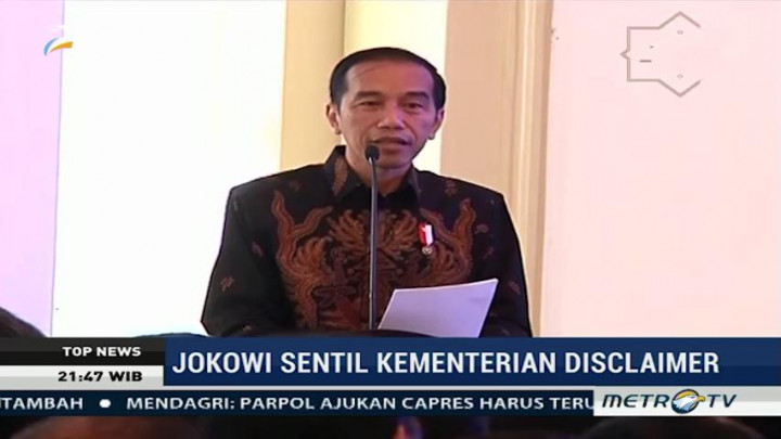 Presiden Sentil Kementerian dan Lembaga Penerima Disclaimer