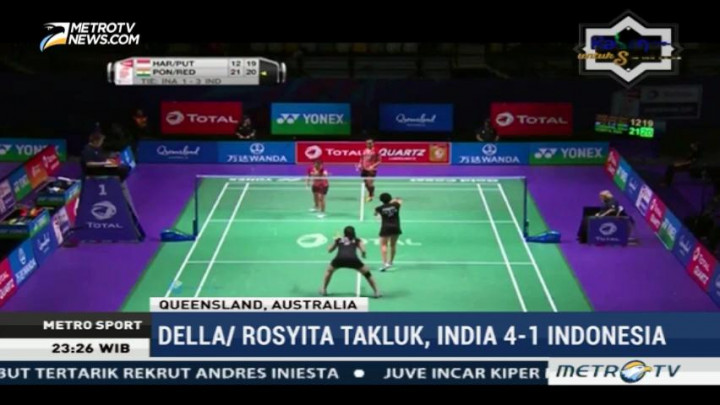 Piala Sudirman 2017, Indonesia Takluk 1-4 dari India
