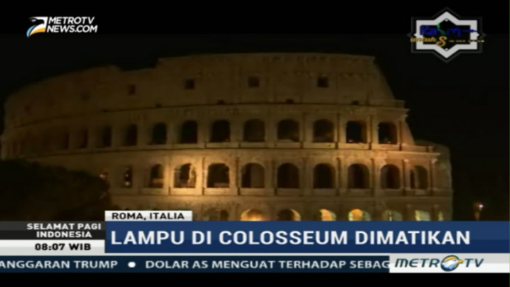 Teror di Manchester, Lampu Eiffel & Coloseum Dipadamkan