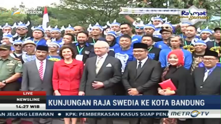Raja dan Ratu Swedia Temui Suporter Persib