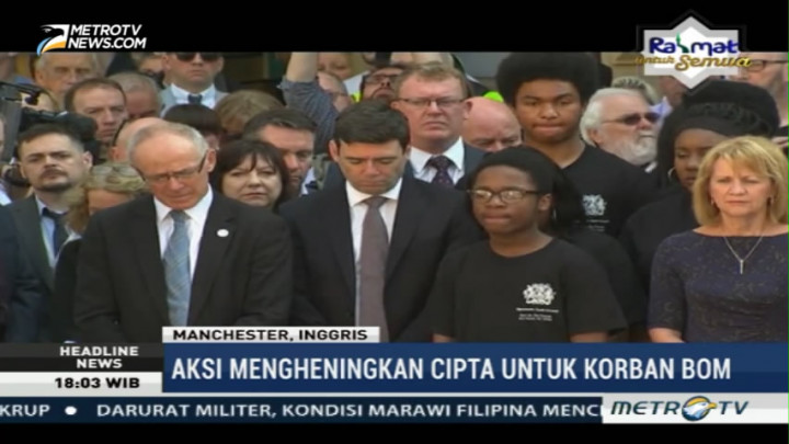 Aksi Mengheningkan Cipta Berlangsung di Manchester