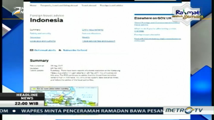 Inggris Keluarkan Travel Advice Pascaledakan di Kampung Melayu