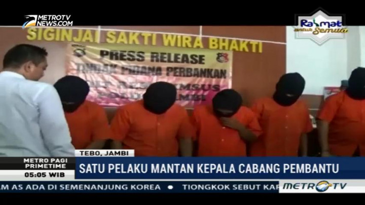 Polda Jambi Ungkap Pembobolan Bank Mandiri Tebo