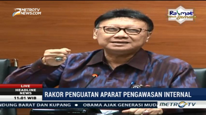 Mendagri Hadiri Rapat Koordinasi Penguatan Aparat Pengawasan Internal