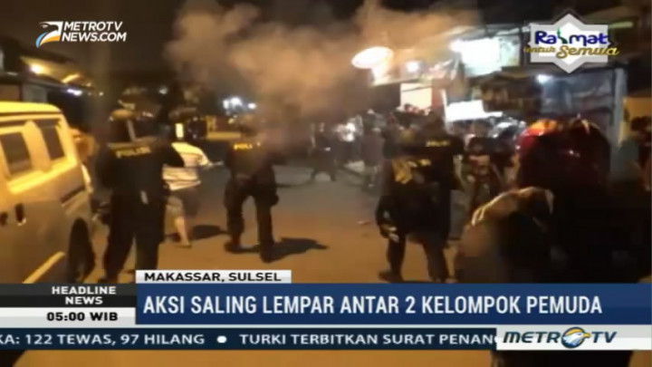 Bentrokan Dua Kelompok Pemuda Pecah di Makassar
