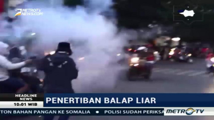 Bubarkan Balap Liar, Polisi Tembakkan Gas Air Mata di Makassar