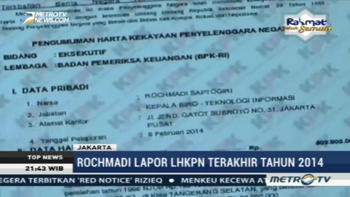 Auditor BPK Tersangka Suap WTP Belum Lapor LHKPN Sejak 2014