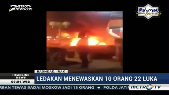 Ledakan Bom di Baghdad, 10 Orang Tewas
