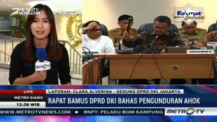 Rapat Bamus DPRD DKI Bahas Pengunduran Diri Ahok