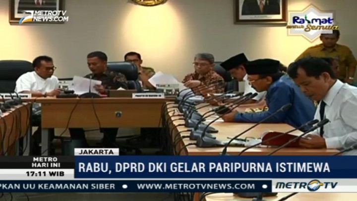 Besok, DPRD DKI Gelar Rapat Paripurna Istimewa Pengunduran Diri Ahok