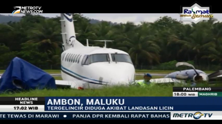 Pesawat Milik Kemenhub Tergelincir di Ambon