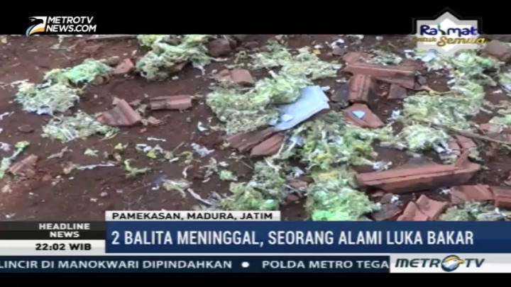 Ratusan Petasan di Madura Meledak, 2 Balita Tewas