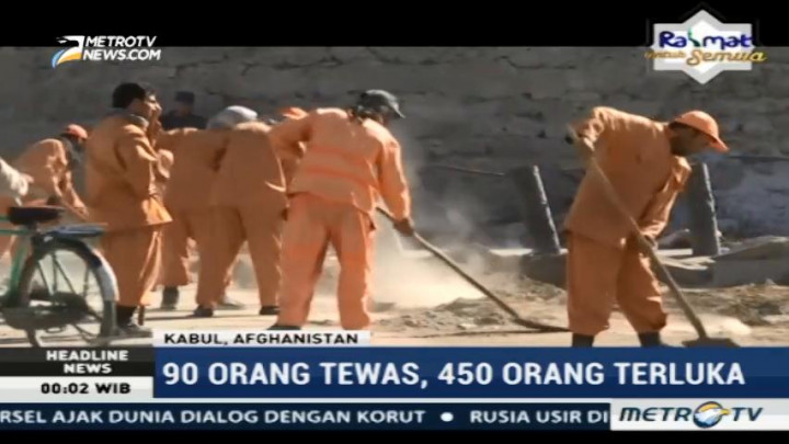 Jumlah Korban Tewas Ledakan Bom di Kabul Bertambah Jadi 90 Orang