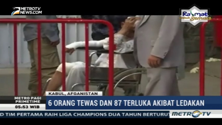 Rangkaian Ledakan Bom di Kabul Tewaskan 6 Orang