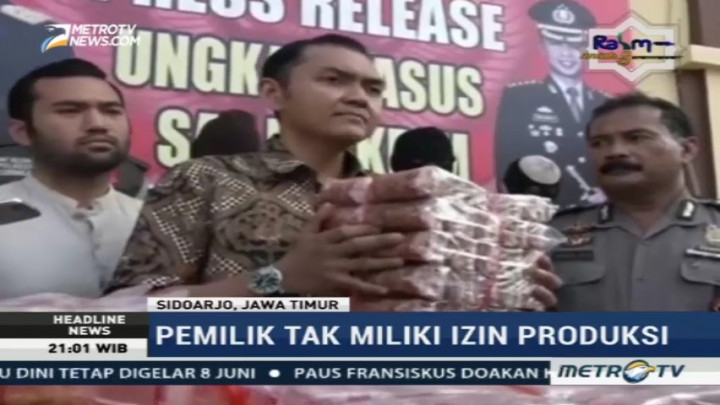 Polisi Ungkap Sindikat Pembuatan Makanan Ringan Berbahan Pakan Ternak