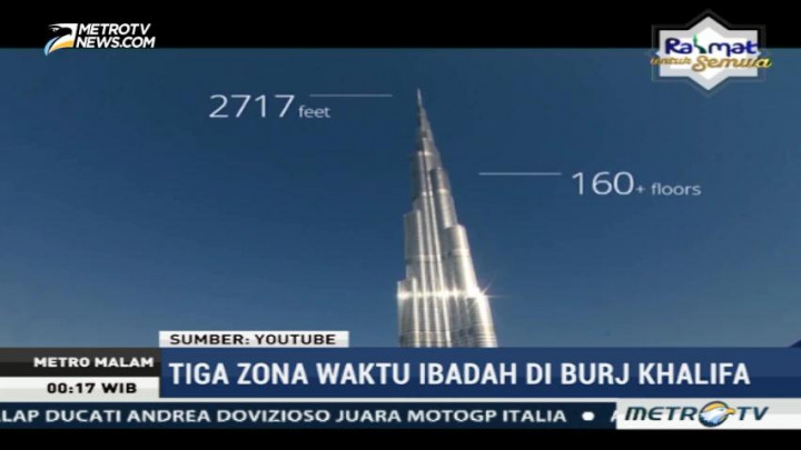 Wow, Gedung Tertinggi di Dunia Punya Tiga Zona Waktu Ibadah