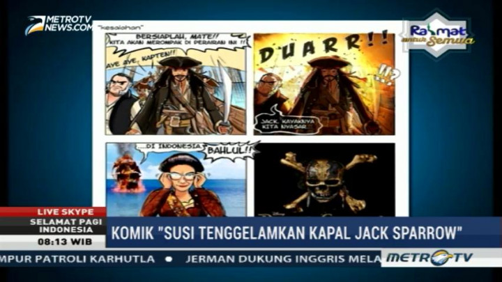 Jadi Viral, Ini Sosok Pembuat Komik Susi Tenggelamkan Kapal Jack Sparrow