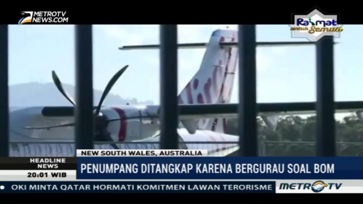 Bergurau Soal Bom, Penumpang Pesawat Virgin Australia Ditahan