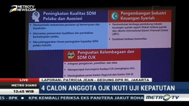 Komisi XI DPR Lanjutkan Uji Kepatutan dan Kelayakan Calon DK-OJK