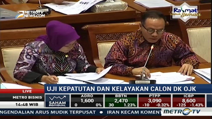 Komisi XI akan Pilih 7 dari 14 Nama Calon DK OJK