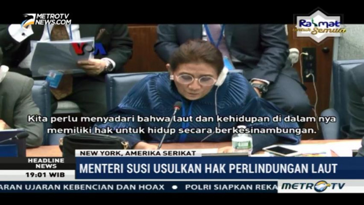 Menteri Susi Ajukan Gagasan Hak Laut di Forum PBB