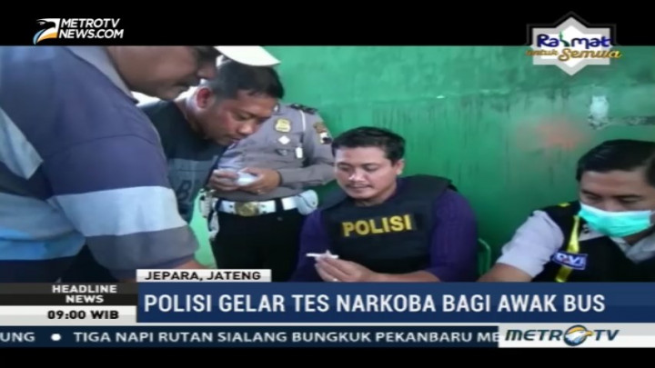 Sopir Bus di Jepara Jalani Tes Urine