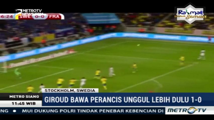 Swedia Taklukkan Prancis 2-1