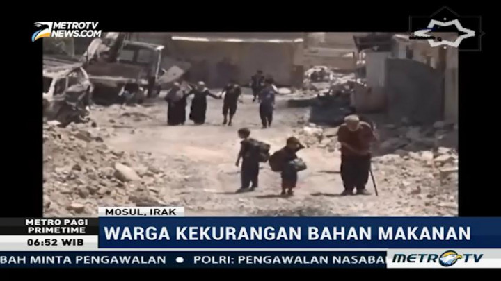 Ratusan Warga Irak Mengungsi Keluar Kota Mosul