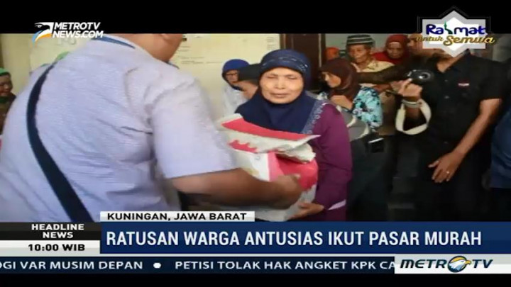 Warga Kuningan Antusias Ikuti Pasar Murah