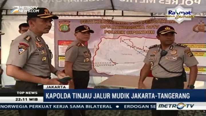 Kapolda Tinjau Jalur Mudik Jakarta-Tangerang