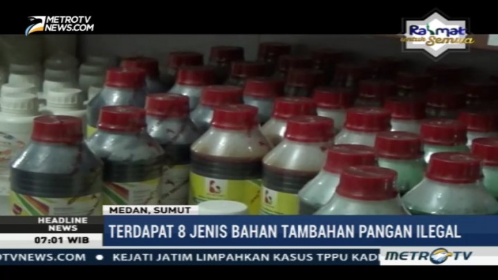 BPOM Medan Gerebek Gudang Bahan Tambahan Pangan Ilegal