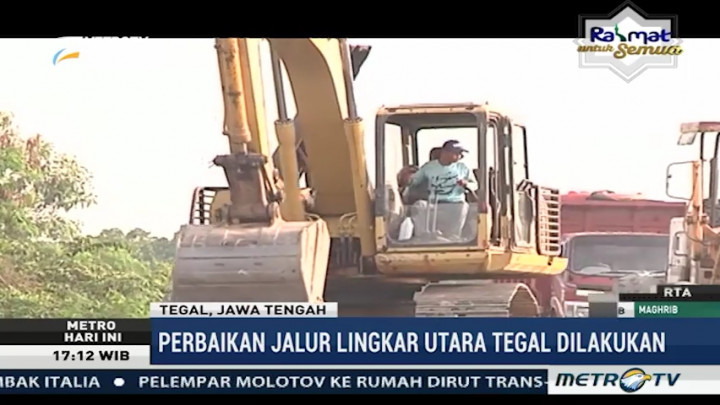 Perbaikan Jalur Lingkar Utara Tegal Terus Dikebut