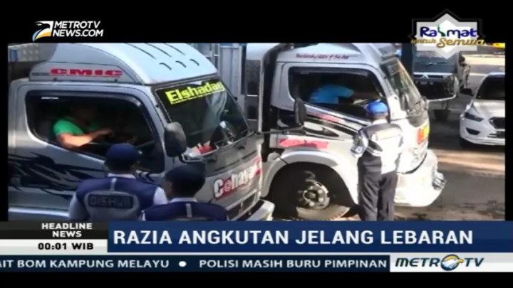 Dishub Jatim Razia Truk Angkutan Barang di Terminal