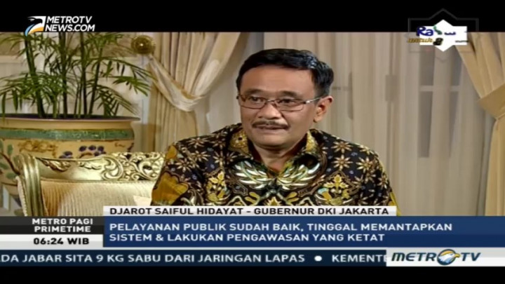 4 Bulan Tersisa Jadi Gubernur, Ini Strategi Djarot Membangun Jakarta