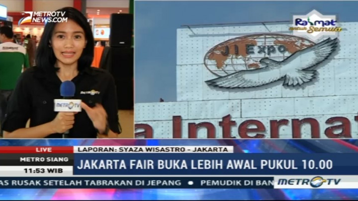 Jakarta Fair Kemayoran Buka Lebih Awal di Akhir Pekan