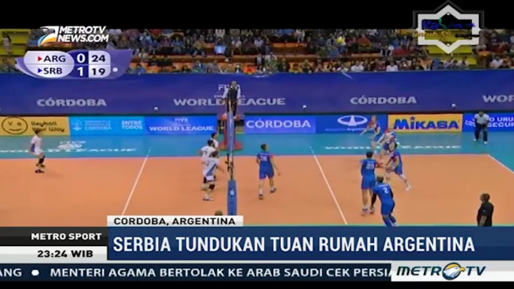 Argentina Takluk dari Serbia di Liga Voli Dunia