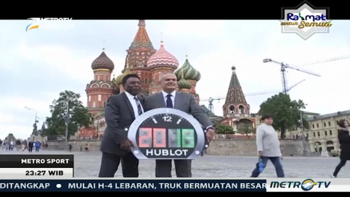 Pele Hadiri Acara Hitung Mundur Piala Dunia di Rusia