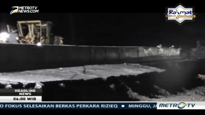 Tol Palembang-Indralaya Ambles Sepanjang 40 Meter