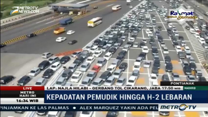 Puncak Arus Mudik di GT Cikarang Utama Diprediksi H-2 Lebaran