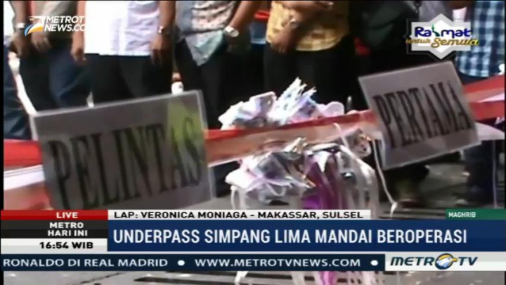 <i> Underpass </i> Simpang Lima Makassar Mulai Beroperasi