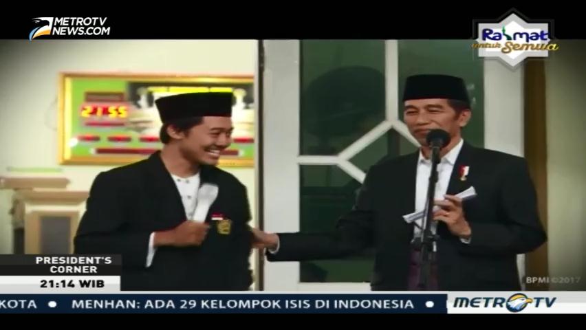 Saat Jokowi Jahili Seorang Santri