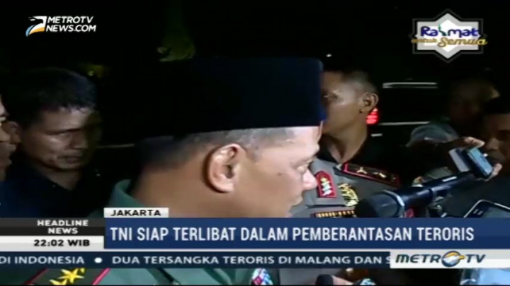 TNI Siap Terlibat dalam Pemberantasan Teroris