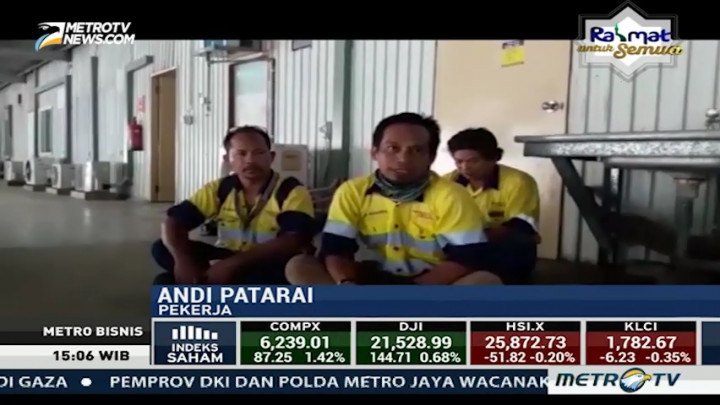Ratusan Pekerja Tambang PT AMNT Mogok Kerja