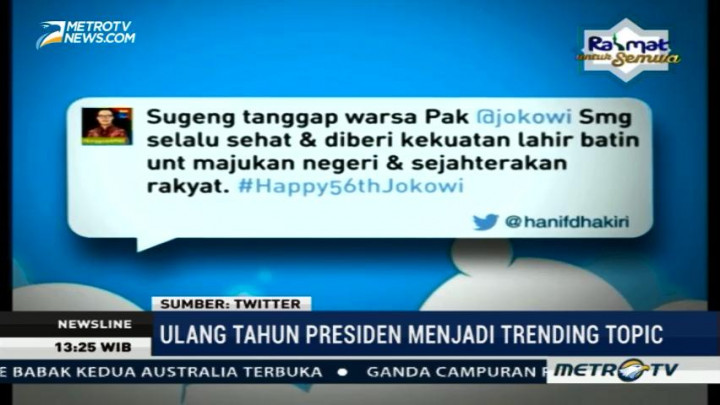 #Happy56thJokowi Jadi Trending Topic Hari Ini